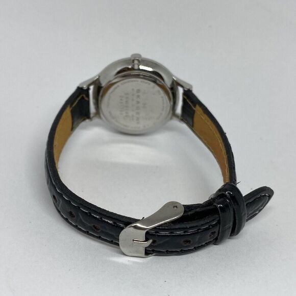 Skagen Anita Lille SKW2149 Women\'s Black Leather Analog Dial Watch Quartz JK640 main image 7
